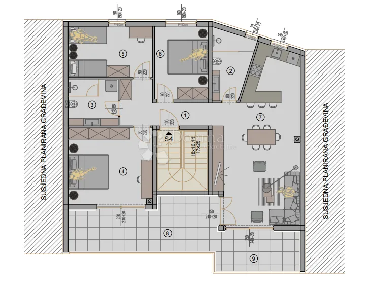 novogradnja pula - 127 m2, 2. kat (z4s4) - slika 2