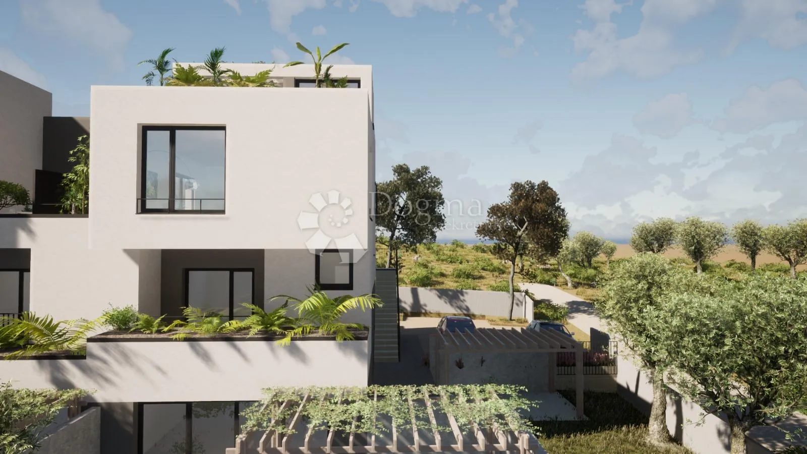 vodice - s5 dvoetažni penthouse na 1. i 2. katu s vrtom i krovnom terasom, 159,01 m2 netto - slika 3