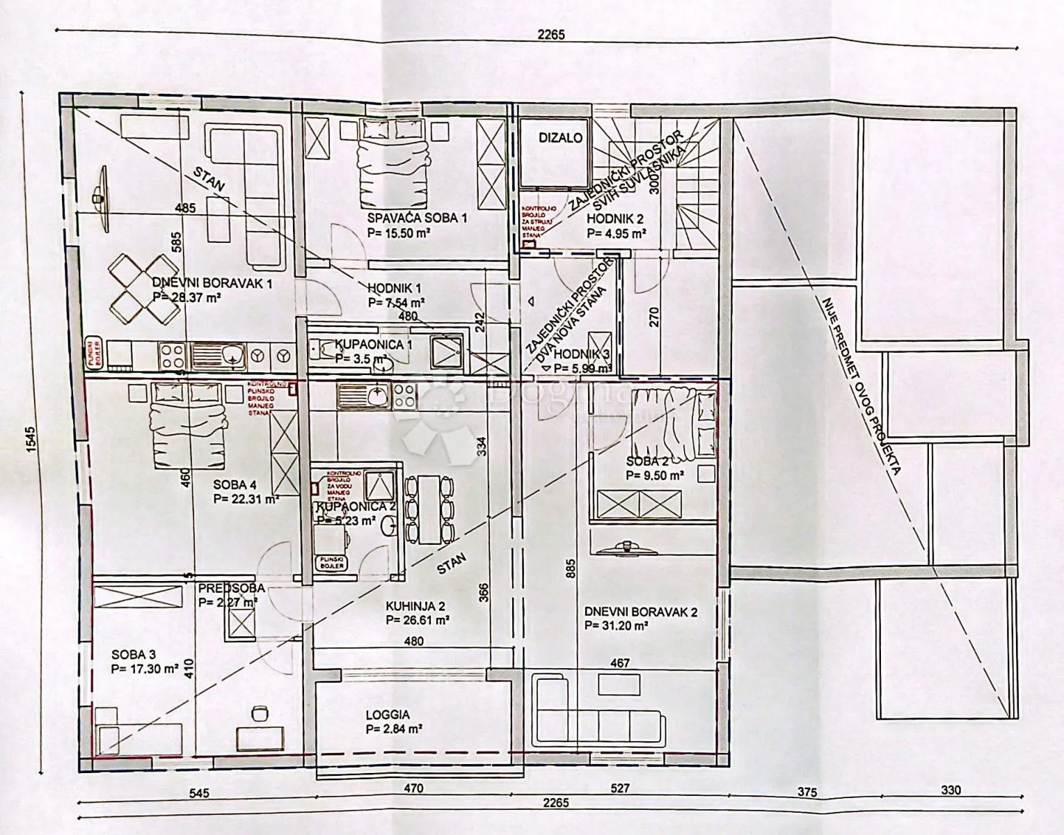 127 m², 4-soban stan s loggiom i parkirnim mjestom, gornji stenjevec - slika 16