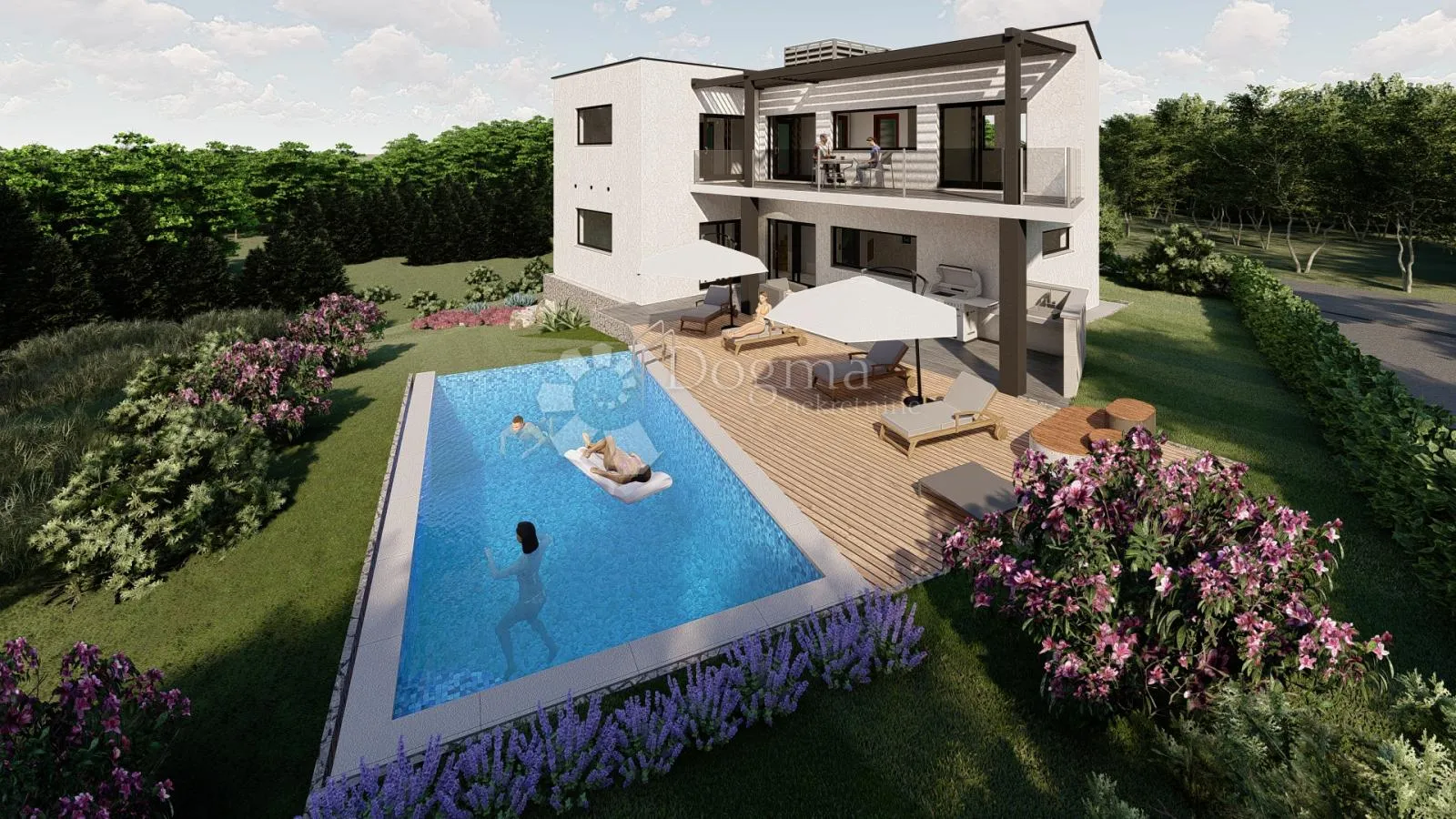 luksuzna villa sa privatnom čarobnom šumom -svetvinčenat - slika 1