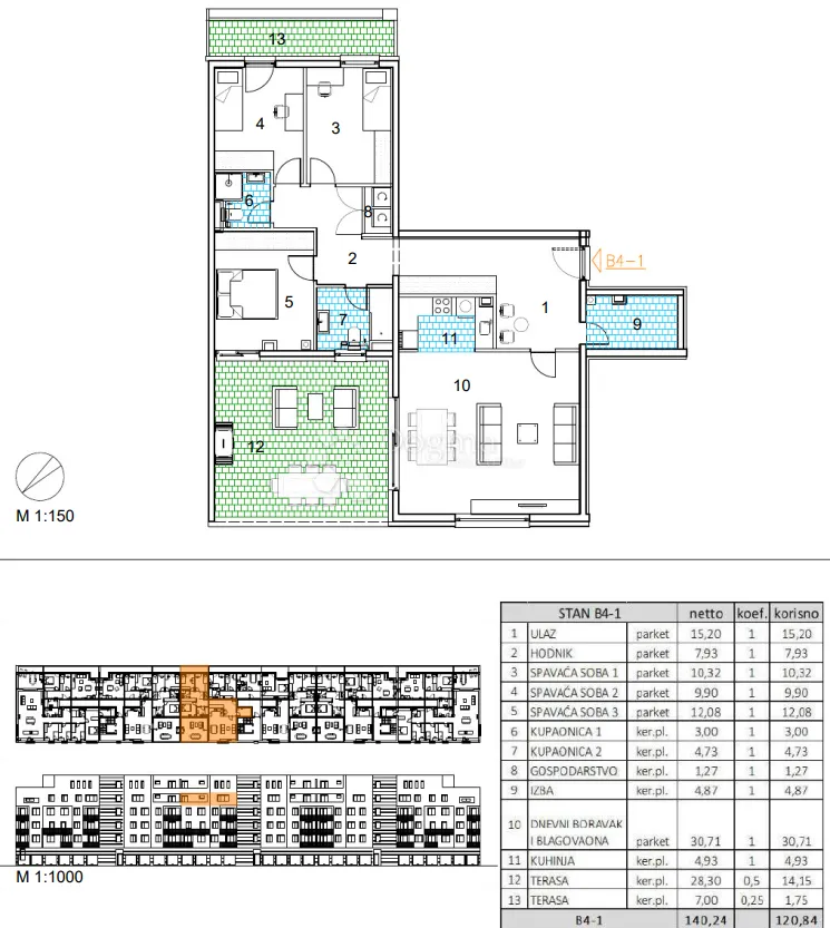 velika gorica, novogradnja, četverosoban stan 120.84 m2, 4.kat - slika 13