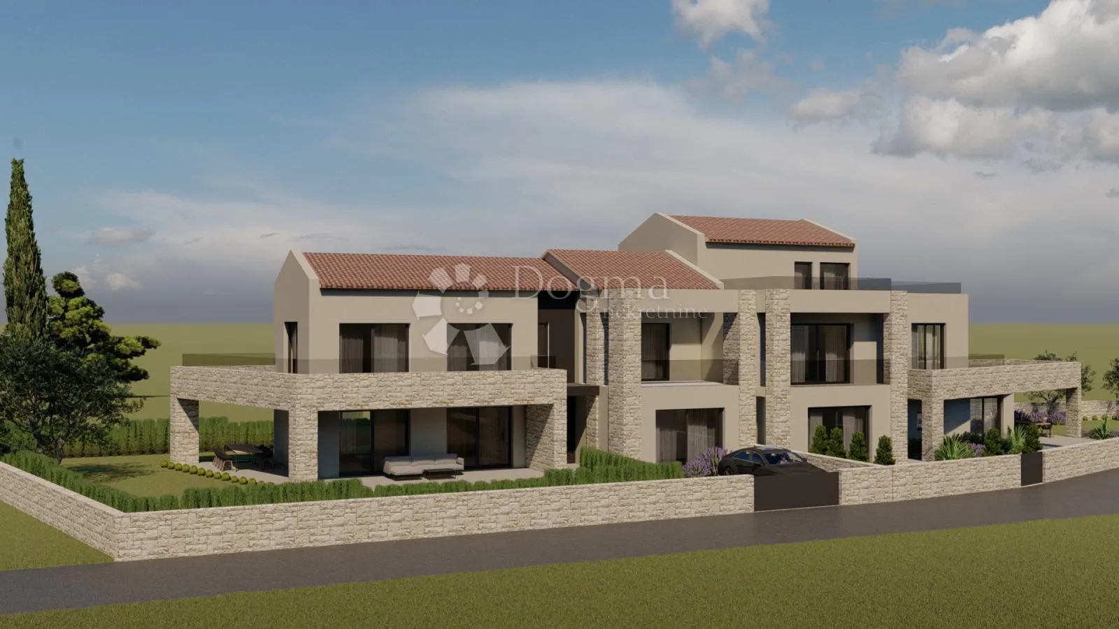 građevinsko zemljište s pravomoćnom dozvolom i projektom luksuzne kuće s bazenom - slika 3
