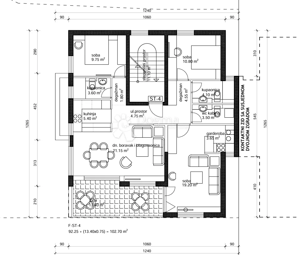 moderan trosoban stan-novogradnja zf st4 - slika 2