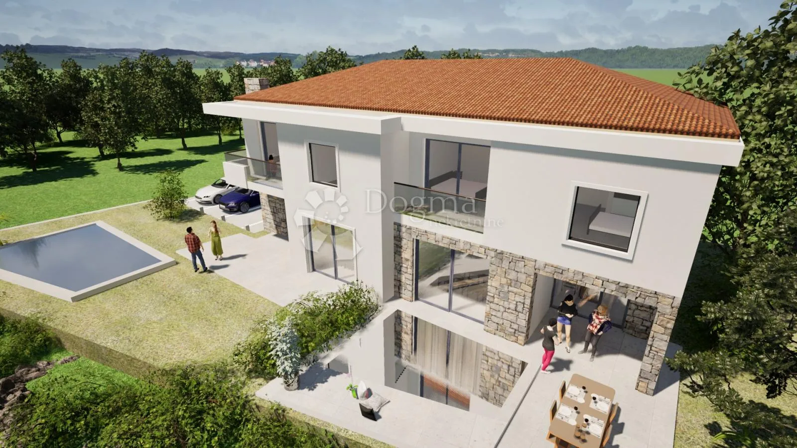 moderna dvojna villa s bazenom - slika 6