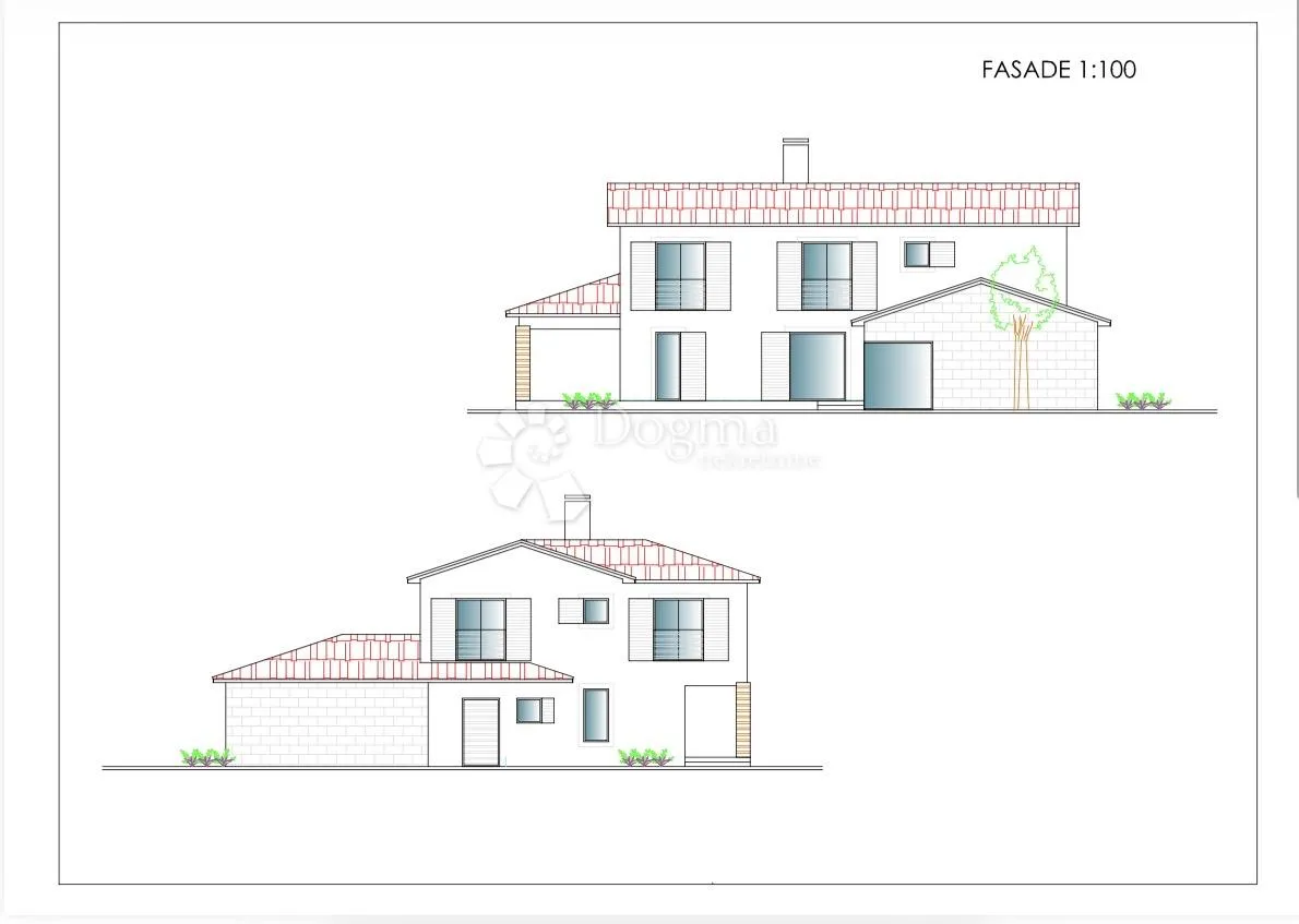labin, građevinsko zemljište s projektom - slika 1
