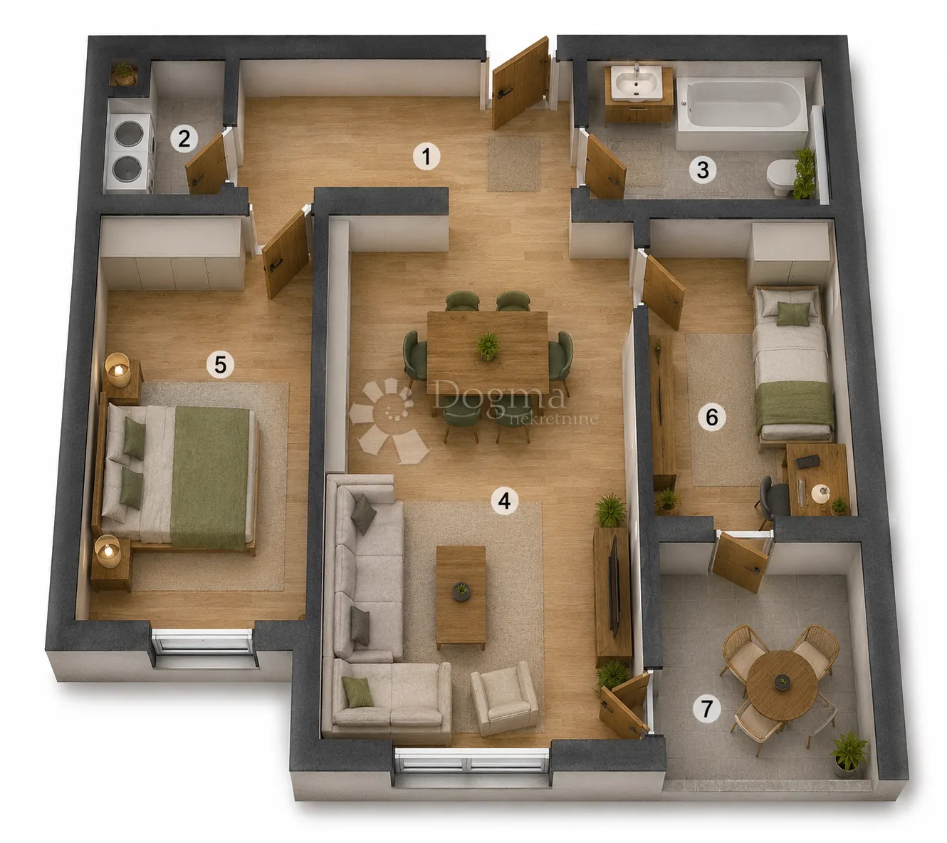 pretprodaja stanova – moderan stan na 2. katu novogradnje, varaždin | 58,25 m² + loggia - slika 7