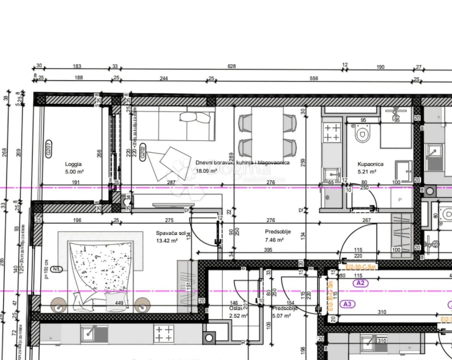 novogradnja pula centar - 48 m2, 1s+db, prizemlje a02 - slika 9