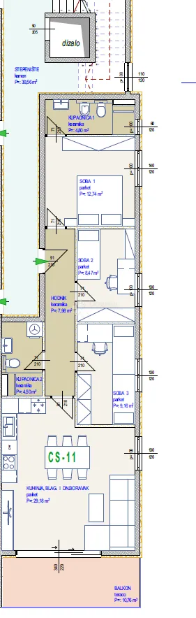 novogradnja seget donji, 3-sobni stan (cs-11) – 250m od mora! - slika 6