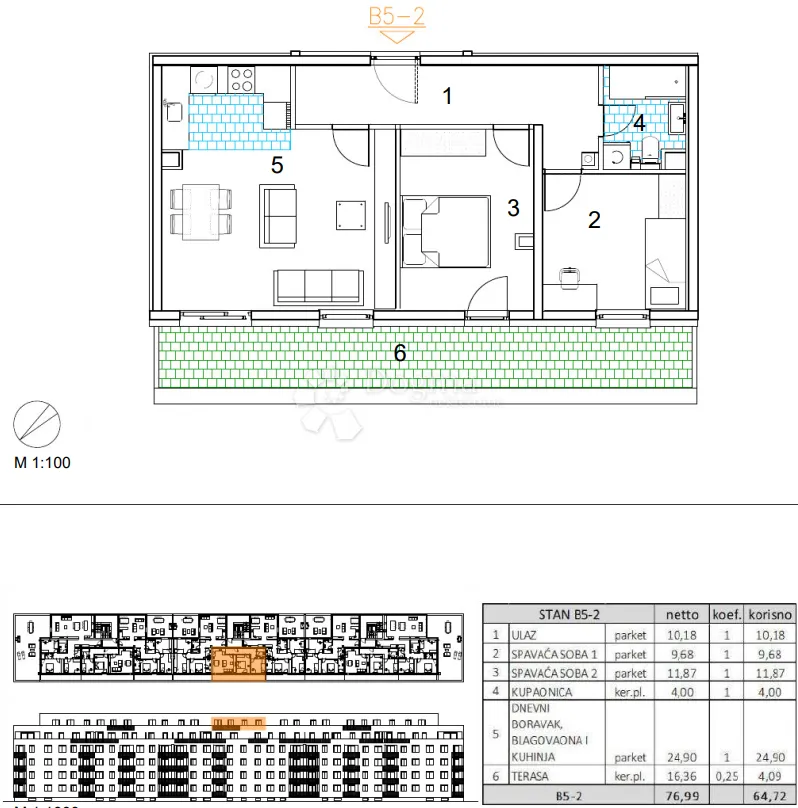 velika gorica, novogradnja, trosoban stan 64.72 m2, 5.kat - slika 13