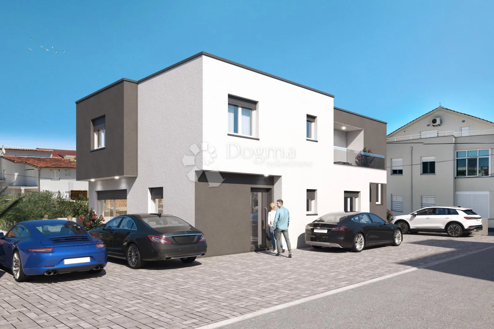 vodice - moderan dvoetažni stan s vrtom - slika 3