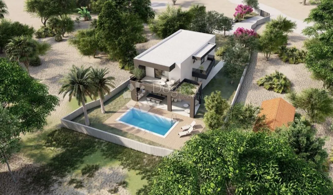 građevinsko zemljište s projektom, drugi red od mora, vinišće - slika 7