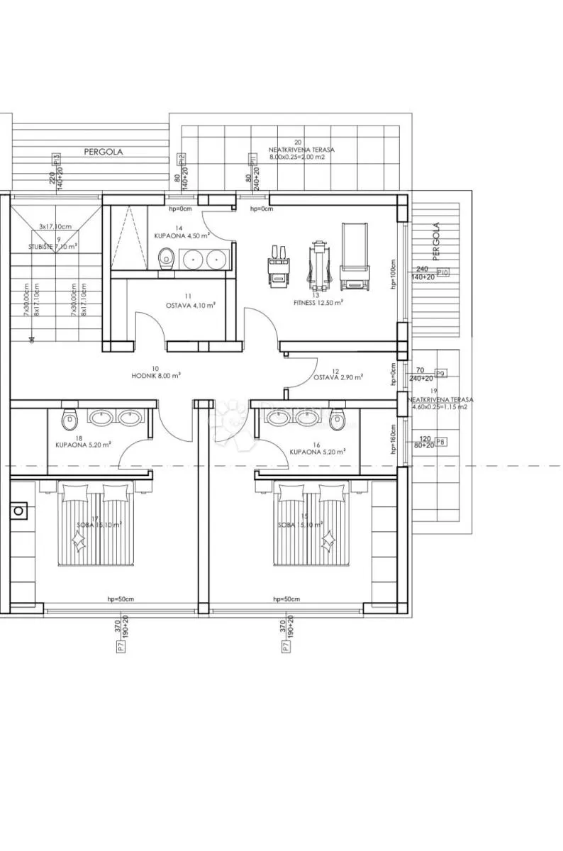 ekskluzivno! luksuzna duplex vila s bazenom i pogledom na more! - slika 16
