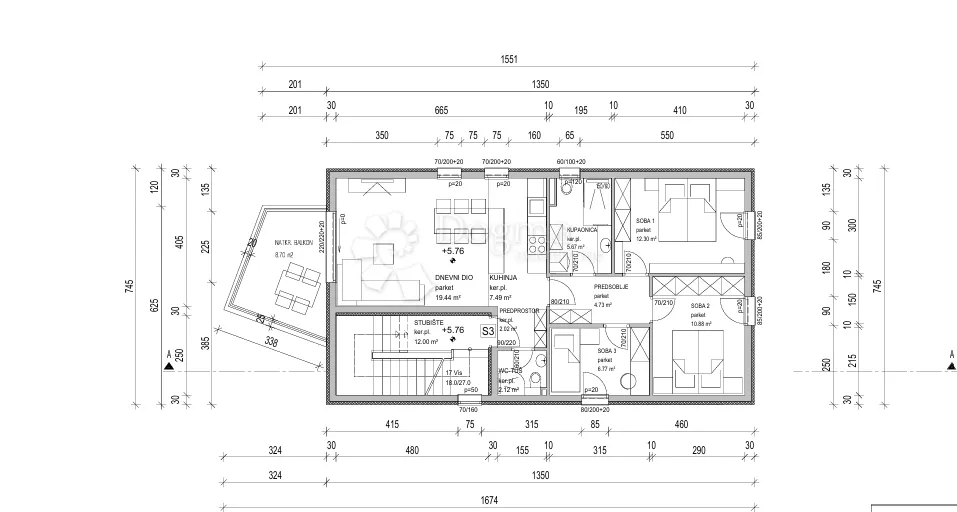 strožanac novogradnja s3 84,7m2 - slika 8