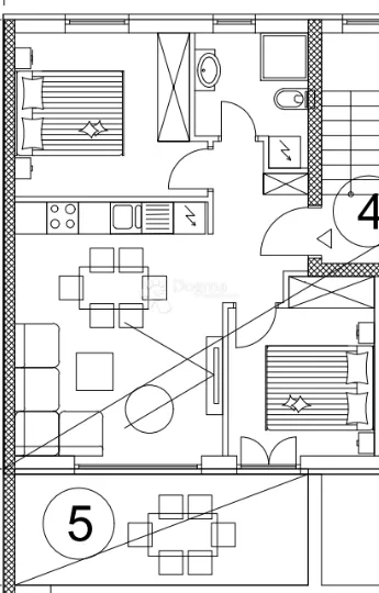 stan valmade, 1. kat, 52 m2 (zgr e, stan a3) - slika 5