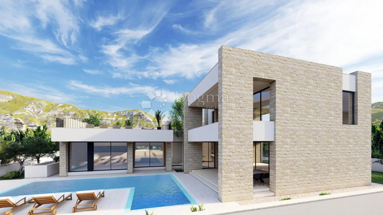 ekskluzivna vila u ražancu – bazen+panoramski pogled na jadran - slika 6