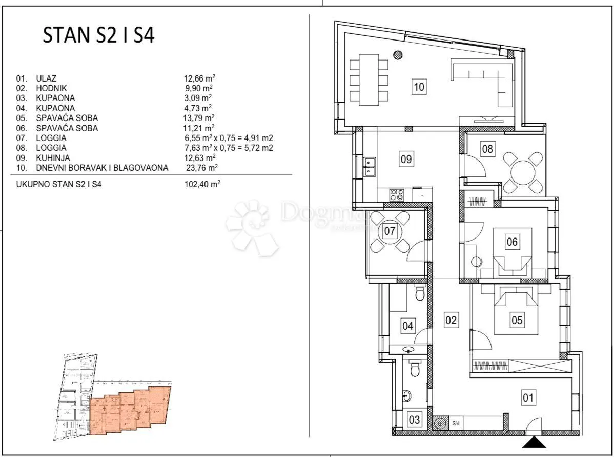 sofisticirana novogradnja na prestižnoj lokaciji s privatnom terasom od 58 m2 - slika 10