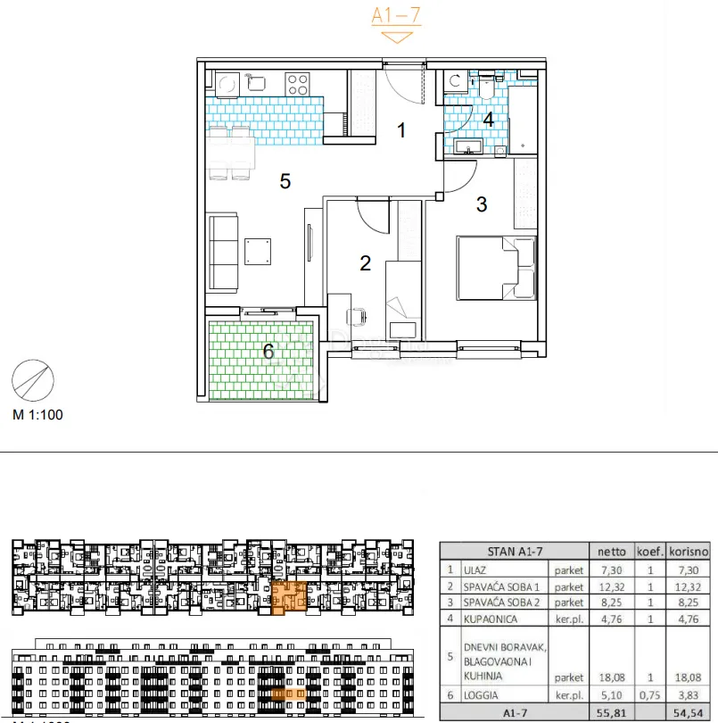 velika gorica, novogradnja, trosoban stan 54.54 m2, 1.kat - slika 13