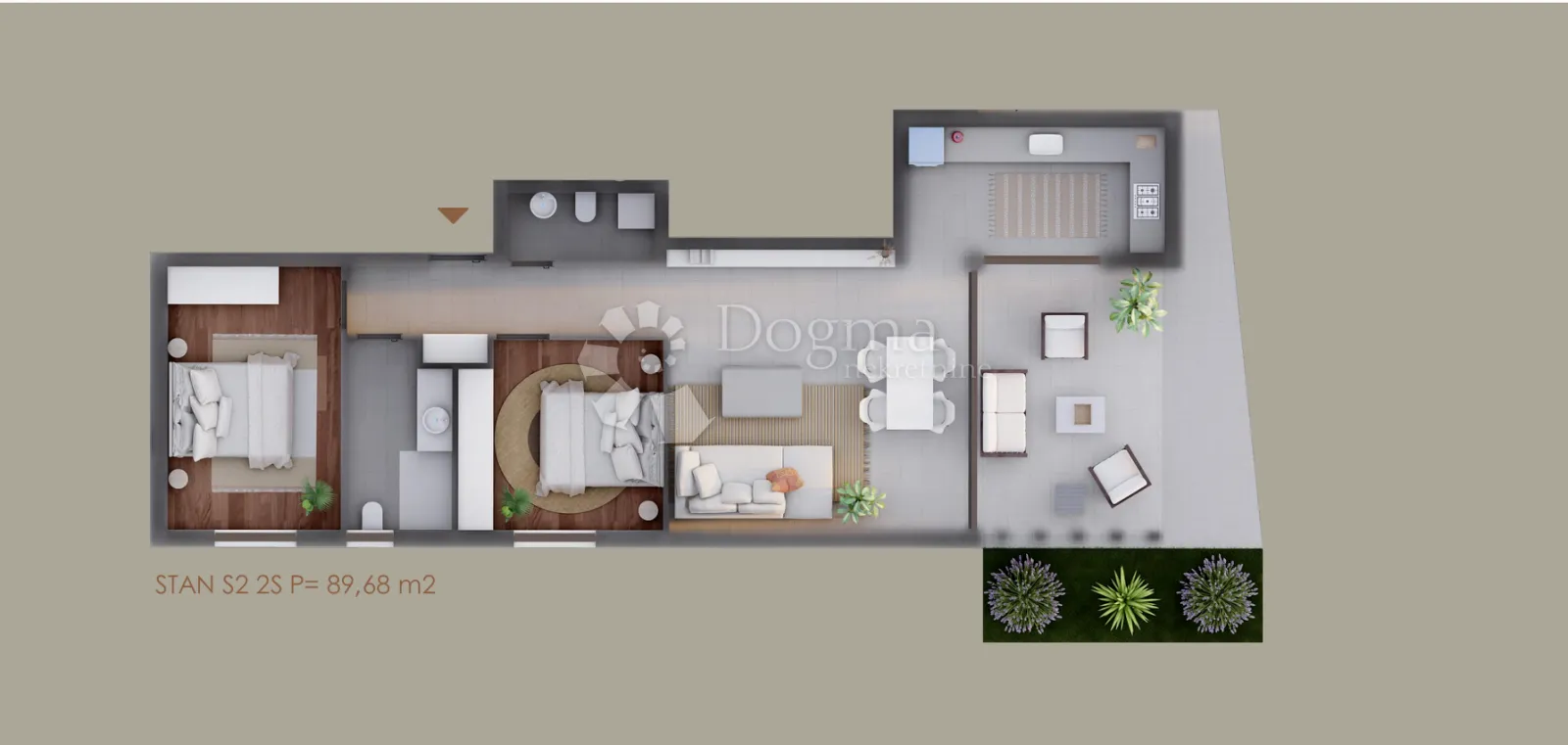 trosoban stan 89,68 m2-privlaka-mletak novogradnja - slika 4