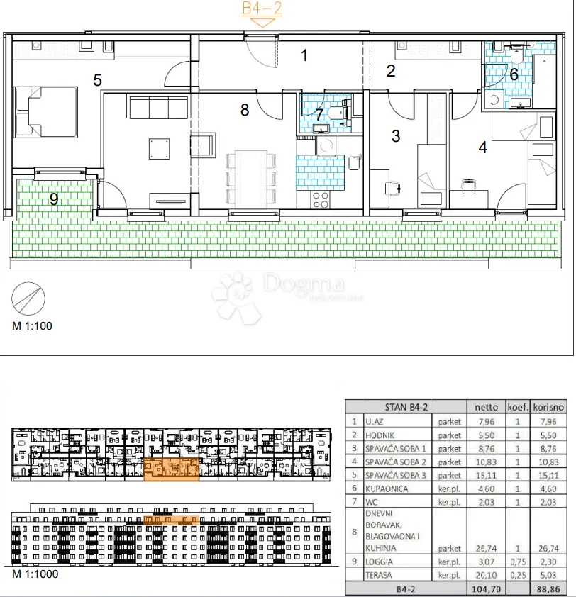 velika gorica, novogradnja, četverosoban stan 88.86 m2, 4.kat - slika 13