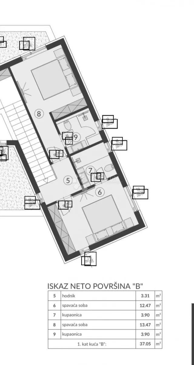 duplex kuća b - roh-bau - slika 4
