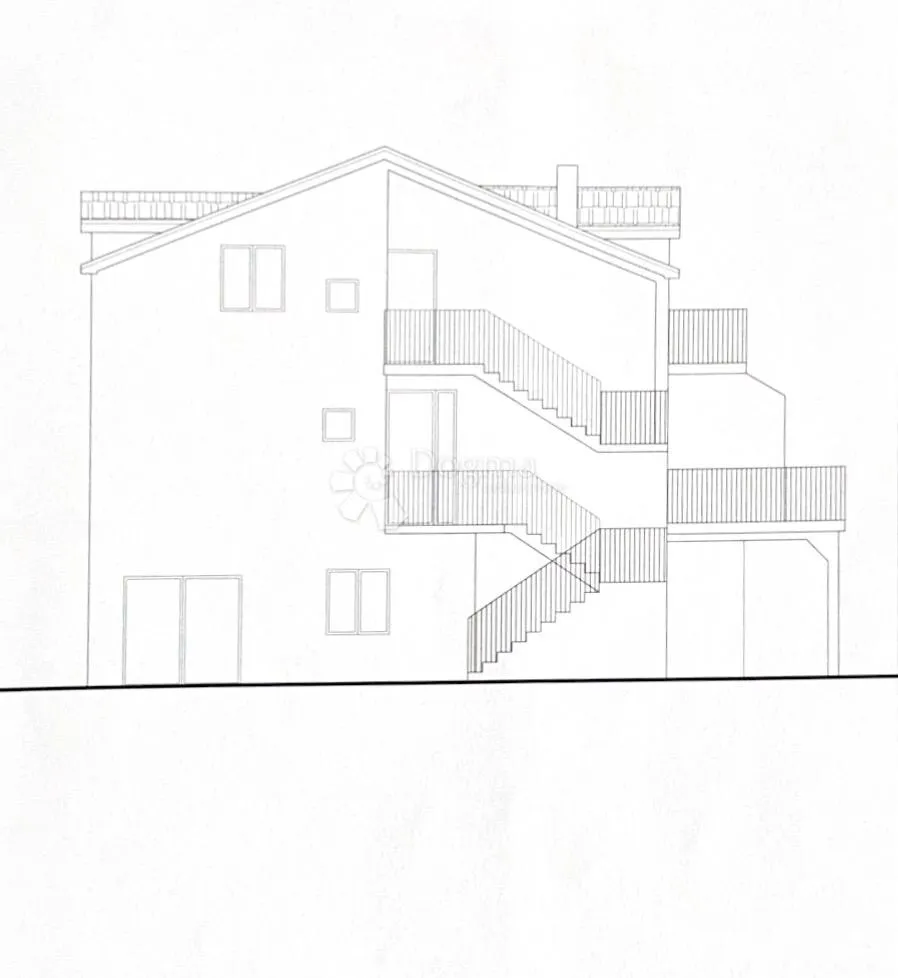 samostojeća kuća s 4 apartmana, 50 m od mora - slika 3