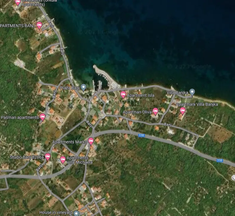 banj (otok pašman) - zemljište 2121m2 - slika 1