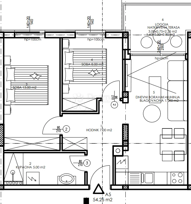 novogradnja veli vrh - prizemlje, 54 m2 (a5) - slika 3