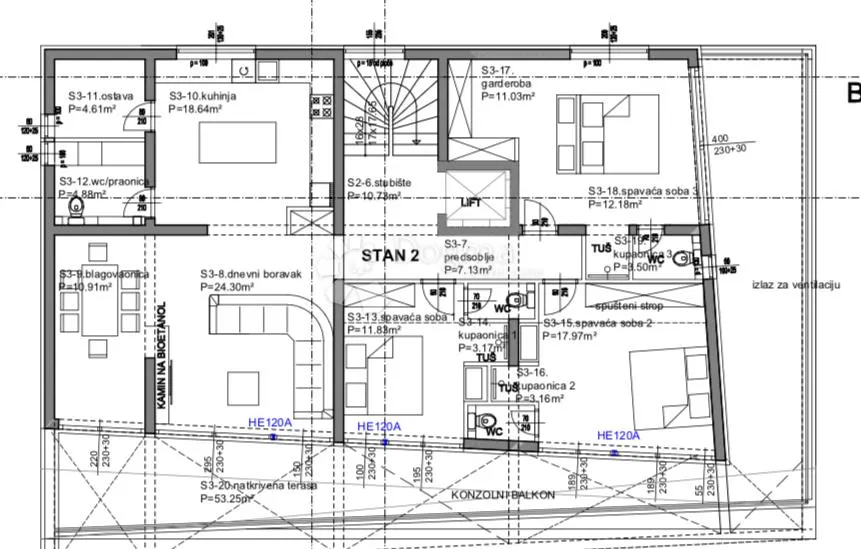 diklo lux penthouse – lift&bazen na krovu,70m od mora - slika 50
