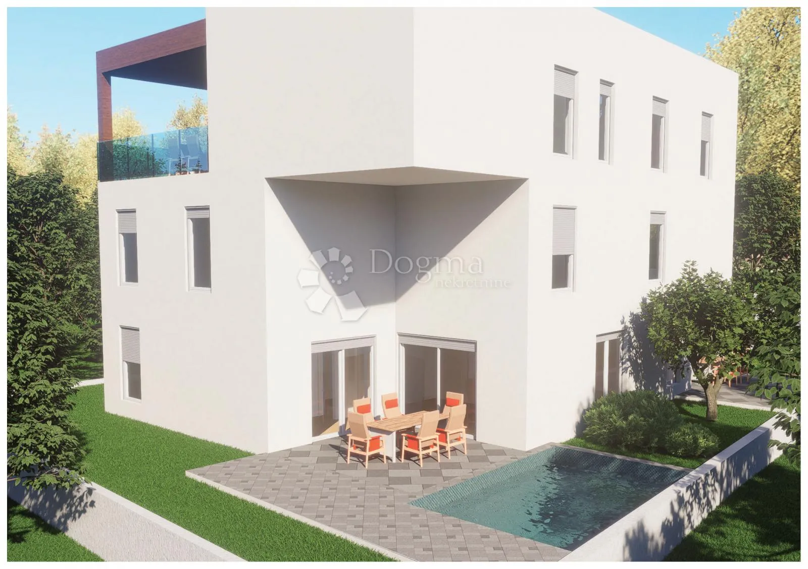 Vodice – Ekskluzivan Dvosoban Stan S Privatnim Bazenom I Vrtom
