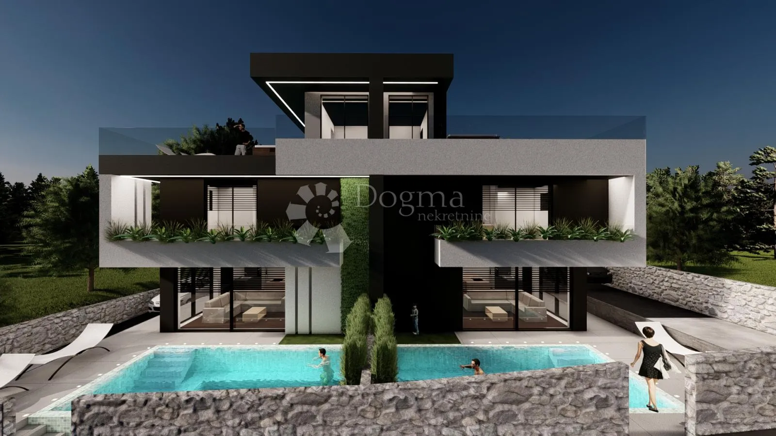 Moderan dvoetažni apartman s bazenom - Privlaka