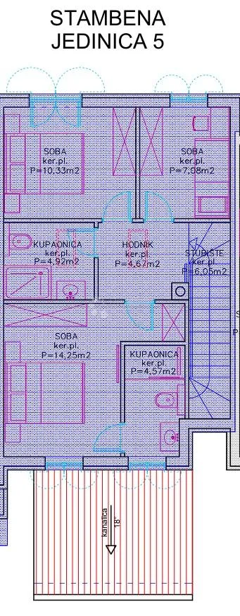 barban okolica, kuća u nizu s bazenom i 3 spavaće sobe - slika 7