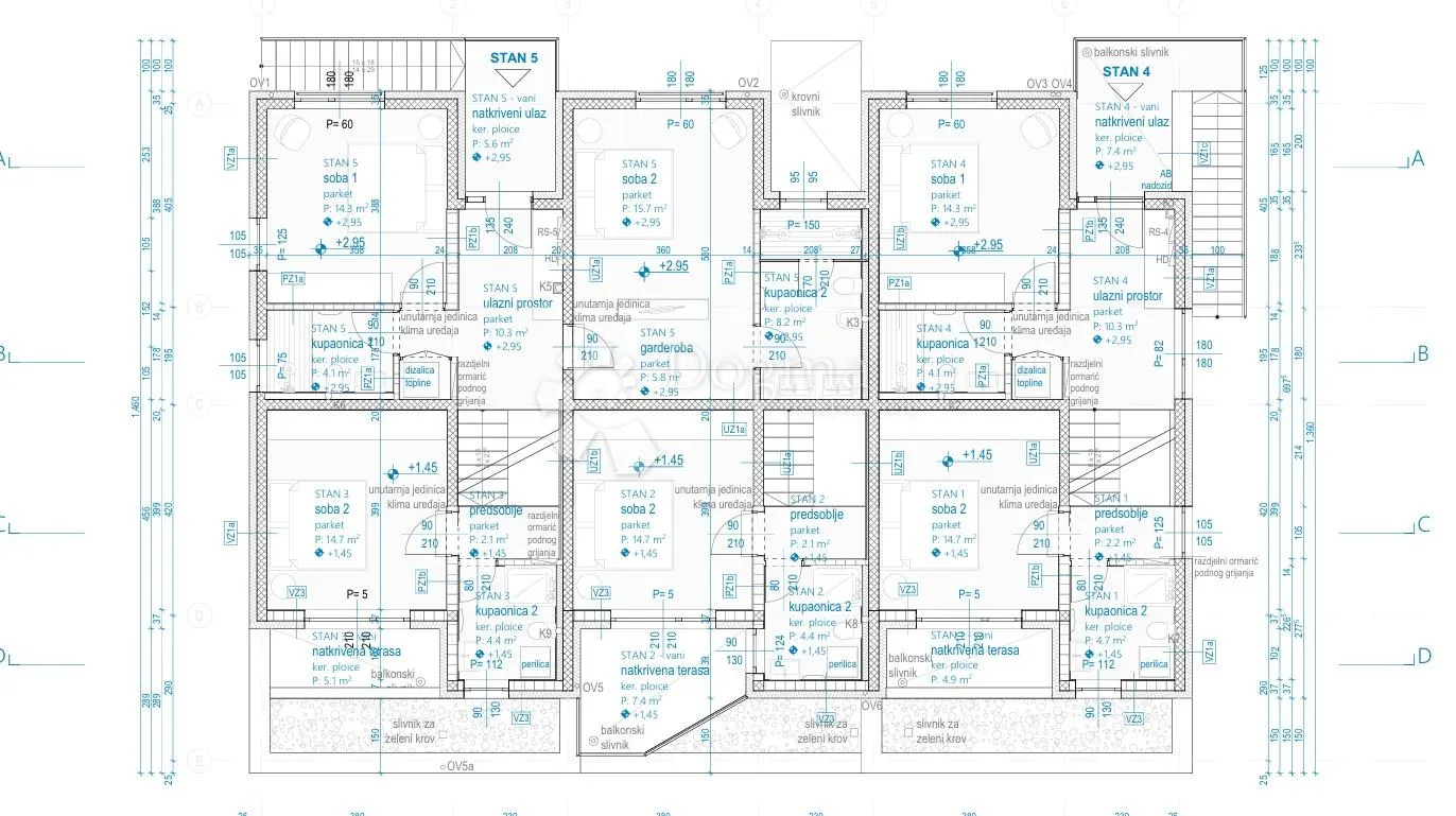vodice - s5 dvoetažni penthouse na 1. i 2. katu s vrtom i krovnom terasom, 159,01 m2 netto - slika 29