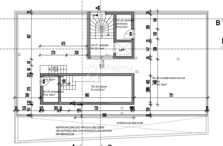 diklo lux penthouse – lift&bazen na krovu,70m od mora - slika 51