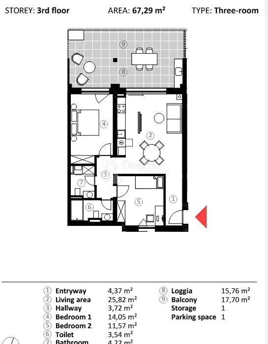 moderan 2-soban stan na 3. katu 600 metara do mora, umag - slika 2