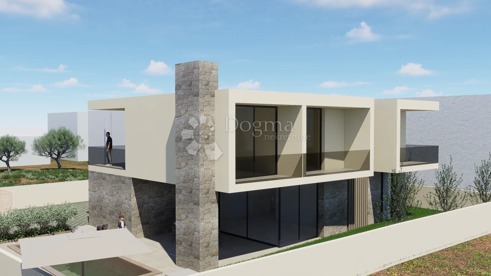 Ekskluzivno!! Otok Ugljan – Građevinsko Zemljište S Projektom Za 2 Vile, 2. Red Do Mora!! - Ugljan, Preko