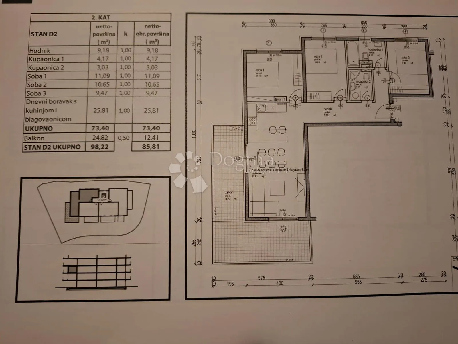 stan na 2..katu sa 3ss+db 800m od mora - slika 11