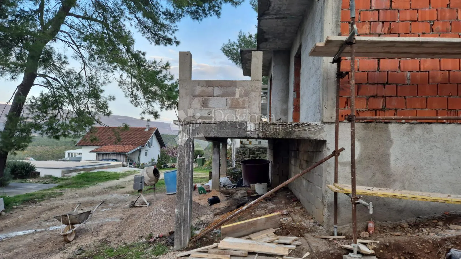 rijetka prilika - donji karin, kuća u roh-bau fazi, 150 m od mora, mirno vikend naselje - slika 4