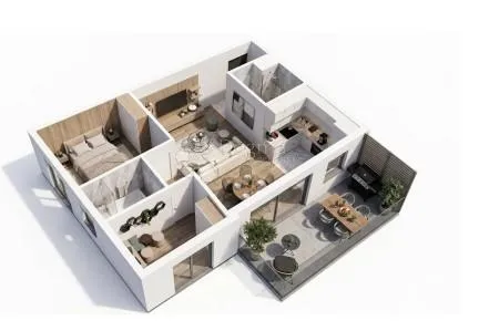 trosoban stan u novogradnji- 61,73 m² - slika 4