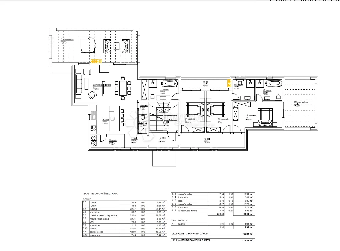 penthouse na 2.katu moderne novogradnje blizu mora! - slika 16