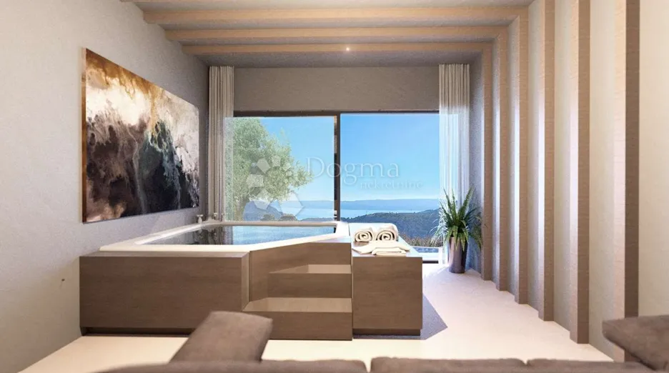 moderna vila s pogledom na more i infinity bazenom, omiš – zakučac - slika 10