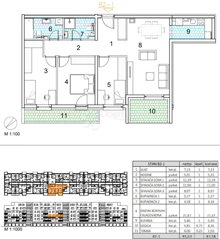 velika gorica, novogradnja, četverosoban stan 87.58 m2, 2.kat - slika 13