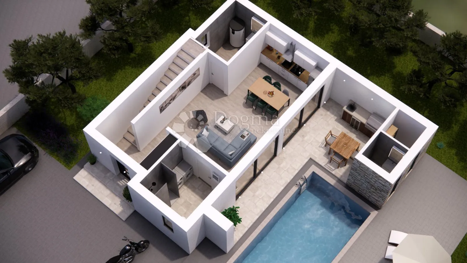 rtina sunset – projekt 6 vila s bazenom, pogled na more - slika 25