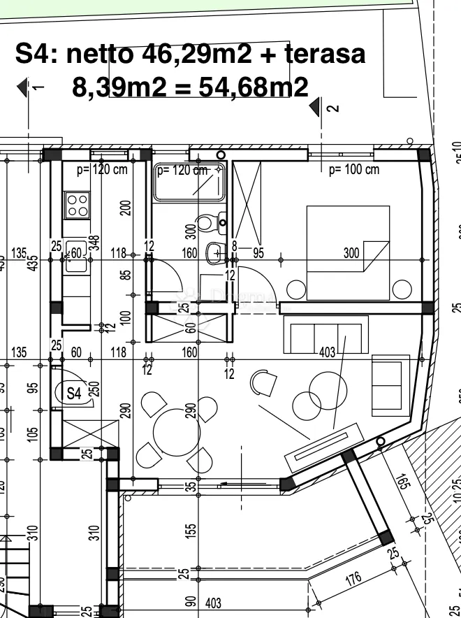 ližnjan, novogradnja 1s+db + terasa - slika 2
