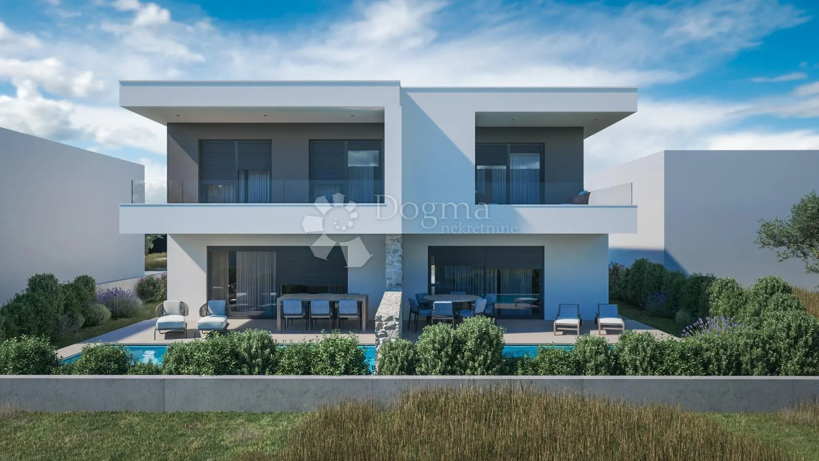 vodice – moderna dvojna kuća s bazenom na mirnoj lokaciji! s2 - slika 1