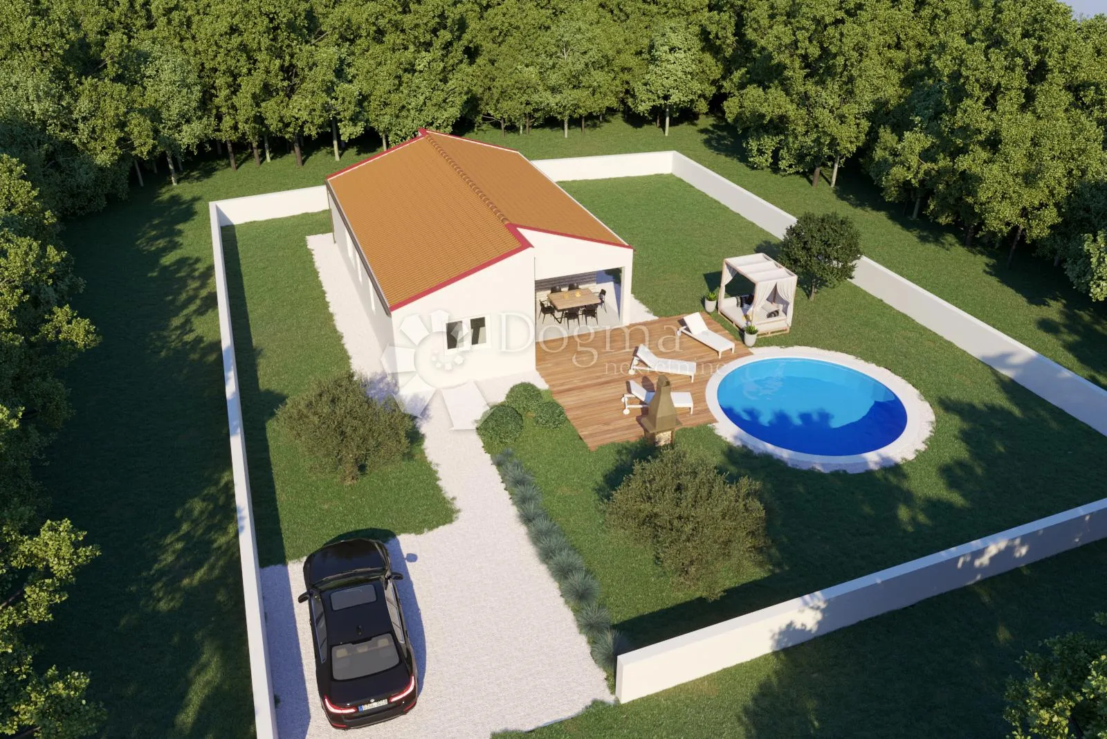 Prizemnica za odmor u idili zelenila - Kringa, Tinjan