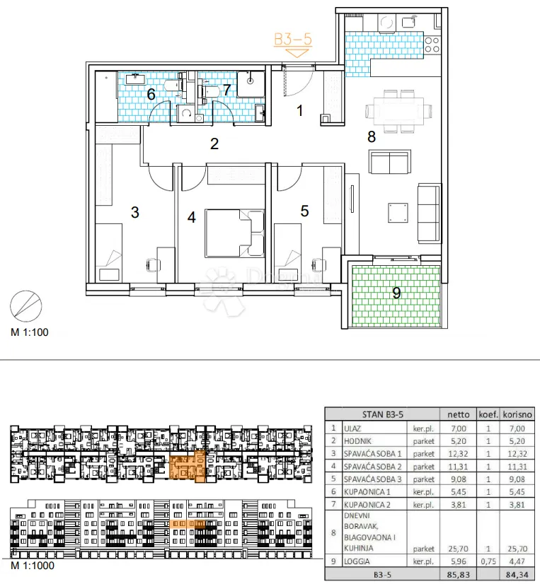 velika gorica, novogradnja, četverosoban stan 84.34 m2, 3.kat - slika 13