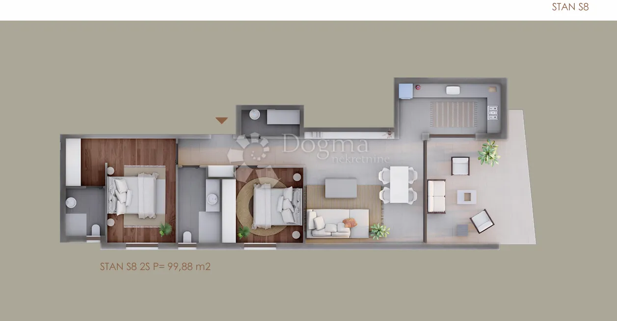 privlaka-99,88m2 , 80m od mora - slika 4