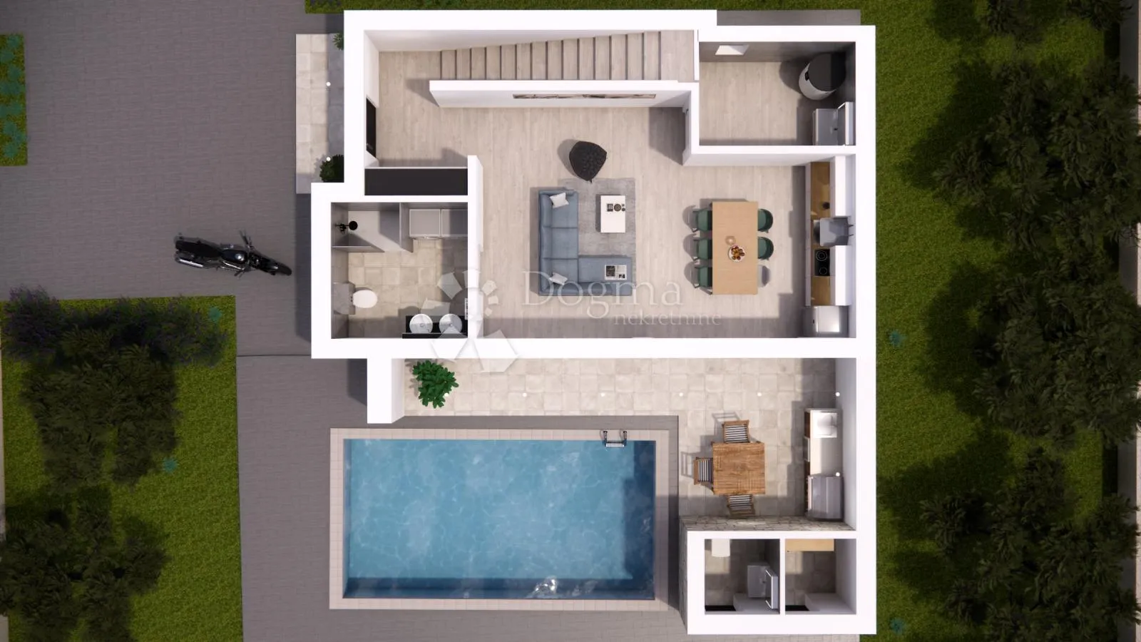 rtina sunset – projekt 6 vila s bazenom, pogled na more - slika 20