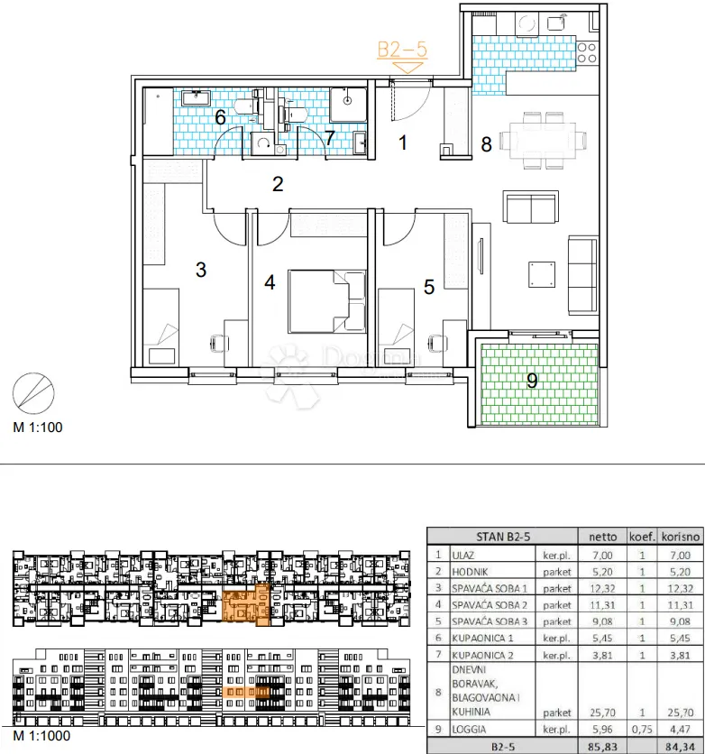 velika gorica, novogradnja, četverosoban stan 84.34 m2, 2.kat - slika 14