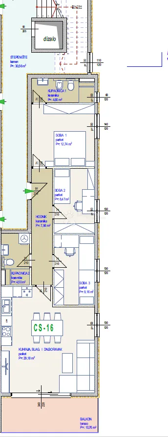 novogradnja seget donji, 3-sobni stan (cs-16) – 250m od mora! - slika 8